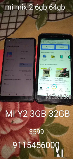 used (1) (MI Y2 MOBILE WITH BOX) (2) MI MIX 2 6GB 64GB for sale 